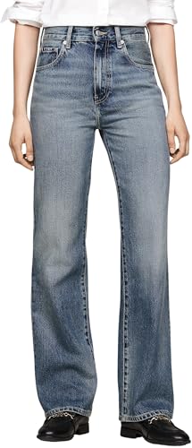 Tommy Hilfiger Damen Jeans Hose Relaxed Bootcut Fit, Blau (Pat), 28W/32L von Tommy Hilfiger