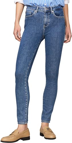 Tommy Hilfiger Damen Jeans Hose Skinny Fit, Blau (Zef), 32W/28L von Tommy Hilfiger