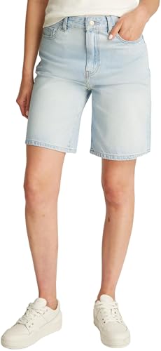Tommy Hilfiger Damen Jeans Shorts Bermuda High Rise, Weiß (Sky), 32W von Tommy Hilfiger