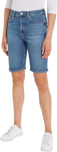 Tommy Hilfiger Damen Jeans Shorts Denim Slim High Waist, Blau (Mel), 27W von Tommy Hilfiger