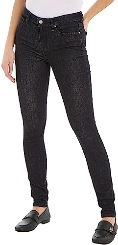 Tommy Hilfiger Damen Jeans Skinny Fit, Schwarz (Liz), 34W / 28L von Tommy Hilfiger