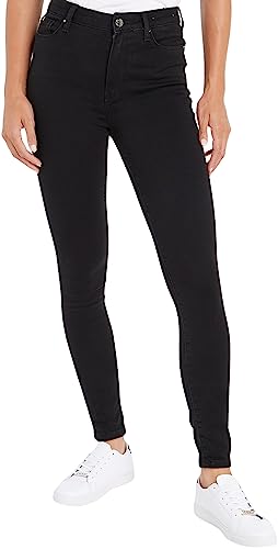 Tommy Hilfiger Damen Jeans TH Flex Harlem Skinny Stretch, Schwarz (Black), 25W / 28L von Tommy Hilfiger