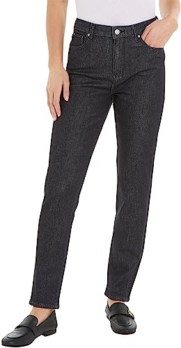 Tommy Hilfiger Damen Jeans Tapered Stretch, Schwarz (Liz), 25W / 32L von Tommy Hilfiger