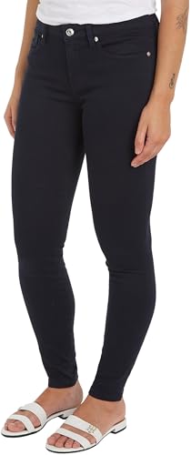 Tommy Hilfiger Damen Jeans Th Flex Skinny Fit, Blau (Desert Sky), 24W/30L von Tommy Hilfiger
