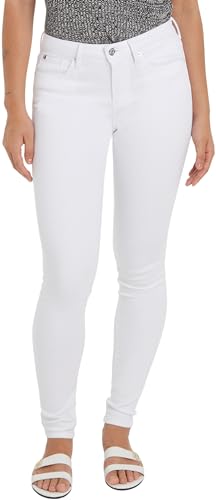 Tommy Hilfiger Damen Jeans Th Flex Skinny Fit, Weiß (Th Optic White), 30W/30L von Tommy Hilfiger