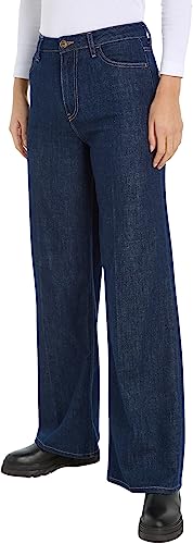 Tommy Hilfiger Damen Jeans Wide Leg High Waist, Blau (Rue), 34W / 34L von Tommy Hilfiger