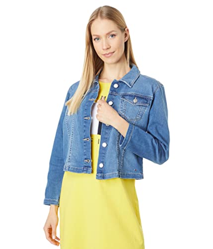 Tommy Hilfiger Damen Stretch Jeansjacke, Chesapeake Wash, S (5er Pack) von Tommy Hilfiger