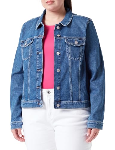 Tommy Hilfiger Damen Jeansjacke Denim Slim Jacket mit Stretch, Blau (Mel), 42 von Tommy Hilfiger