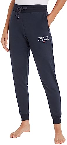 Tommy Hilfiger Damen Jogginghose Sweatpants Lang, Blau (Desert Sky), L von Tommy Hilfiger