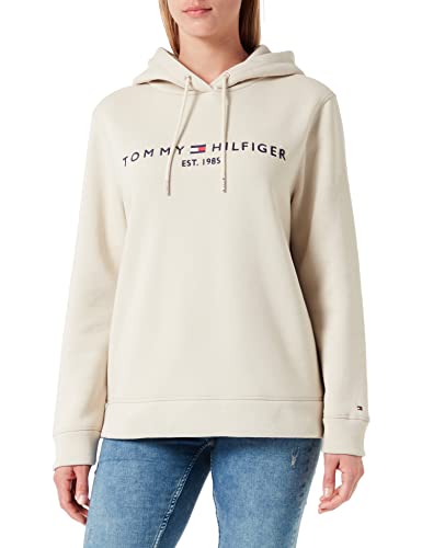 Tommy Hilfiger Damen Hoodie mit Kapuze, Beige (Light Sandalwood), XXS von Tommy Hilfiger