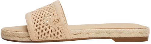 Tommy Hilfiger Damen Sandalen Knit Mesh Espadrille mit Mesh, Beige (Clayed Pebble), 37 von Tommy Hilfiger