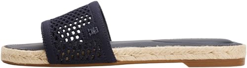 Tommy Hilfiger Damen Sandalen Knit Mesh Espadrille mit Mesh, Blau (Space Blue), 42 von Tommy Hilfiger