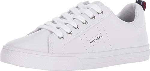 Tommy Hilfiger Damen LELITA Turnschuh, Weißes Leder, 38 EU von Tommy Hilfiger