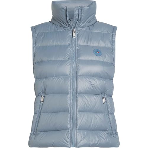 Tommy Hilfiger Damen Lw Down Feminine Gloss Vest Ww0Ww43773 Weste, Blue (Flint Blue), L von Tommy Hilfiger