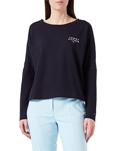 Tommy Hilfiger Damen Langarmshirt Basic, Blau (Desert Sky), L von Tommy Hilfiger