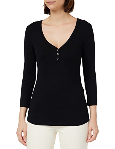 Tommy Hilfiger Damen Langarmshirt Slim 5X2 Rib Basic, Schwarz (Black), S von Tommy Hilfiger