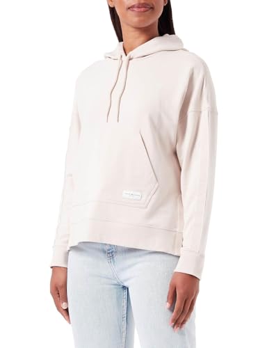 Tommy Hilfiger Damen Long Hoodie UW0UW04783 Schwere Strickwaren, Beige (Chasmere Creme), XS von Tommy Hilfiger