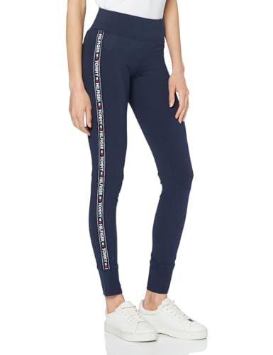 Tommy Hilfiger Damen Leggings Sport, Blau (Navy Blazer), M von Tommy Hilfiger