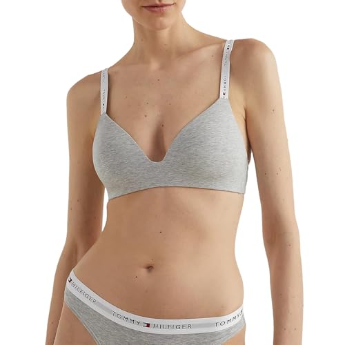 Tommy Hilfiger Damen Triangel BH Stretch, Grau (Light Grey Heather), L von Tommy Hilfiger