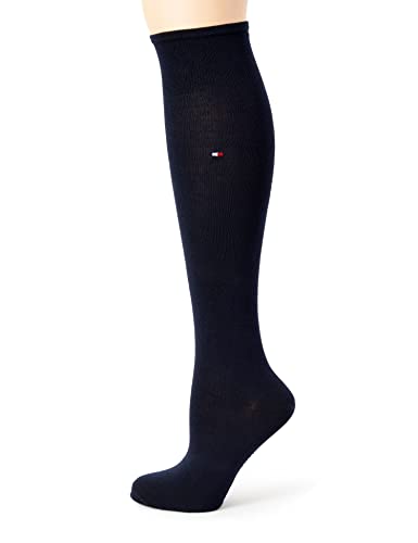 Tommy Hilfiger Damen Kneehigh Socken, Marineblau, 39/42 von Tommy Hilfiger