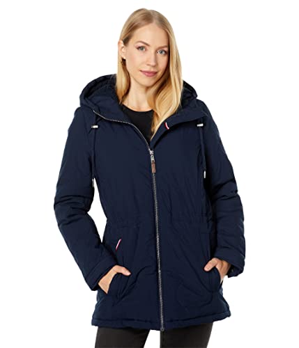 Tommy Hilfiger Damen Mid-Length Classic Quilted Jacket Steppjacke, Marineblau, S von Tommy Hilfiger