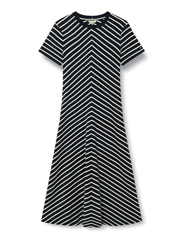 Tommy Hilfiger Damen Modern Dress Modernes F&F Midi-Kleid WW0WW44547, Blue (Breton Dark Night Navy STP), XS von Tommy Hilfiger