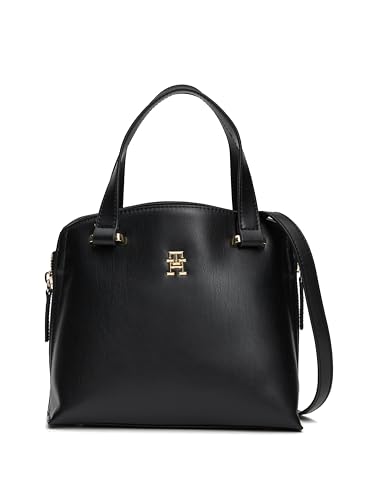 Tommy Hilfiger Damen Modern Tote Bag with Zipper Tragetasche, Schwarz von Tommy Hilfiger