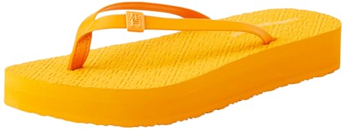 Tommy Hilfiger Damen Flip Flops Beach Sandal Badeschuhe, Orange (Rich Ochre), 38 von Tommy Hilfiger