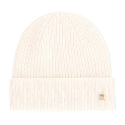 Tommy Hilfiger Damen-Mütze, Ecru, Cashmere, beige, One size von Tommy Hilfiger