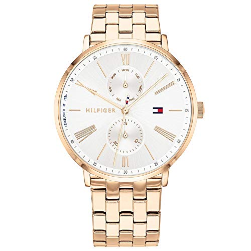 Tommy Hilfiger Multi Zifferblatt Quarz Uhr für Damen mit Roségoldfarbenes Edelstahlarmband - 1782070 von Tommy Hilfiger