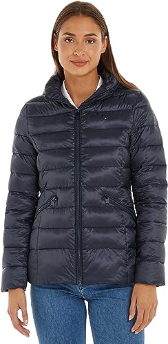 Tommy Hilfiger Damen Jacke Padded Global Stripe Jacket Übergangsjacke, Blau (Desert Sky), M von Tommy Hilfiger