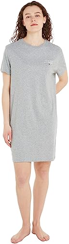 Tommy Hilfiger Damen Nachthemd Baumwolle, Grau (Light Grey Heather), M von Tommy Hilfiger