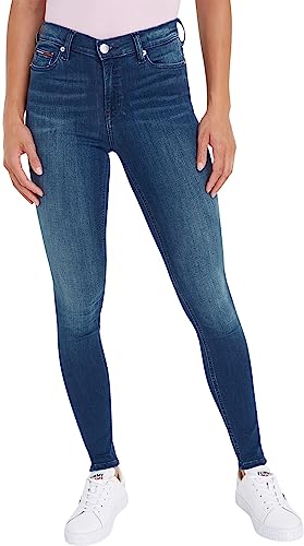 Tommy Jeans Damen Jeans Nora Mr Skny Stretch, Blau (New Niceville Mid Blue Stretch), 28W / 32L von Tommy Jeans