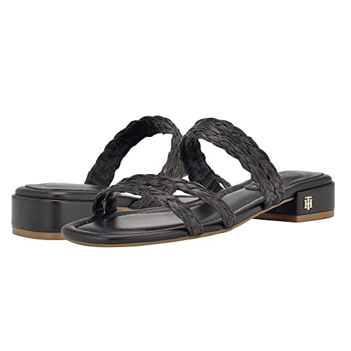 Tommy Hilfiger Damen Olise Flache Sandale, Schwarz, 38.5 EU von Tommy Hilfiger
