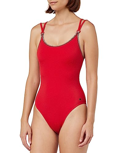 Tommy Hilfiger Damen Badeanzug One Piece Sport, Rot (Primary Red), M von Tommy Hilfiger