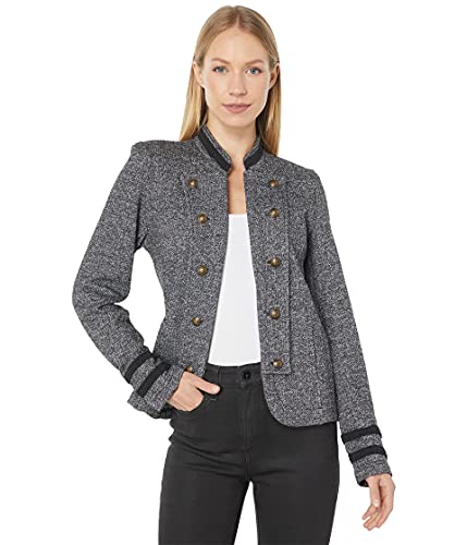 Tommy Hilfiger Damen Jacke mit Offenem Vorderband Lässiger Blazer, Schwarz Multi, M (6er Pack) von Tommy Hilfiger