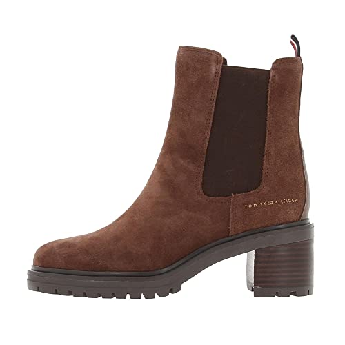 Tommy Hilfiger Damen Outdoor Chelsea MID Heel Boot 619 FW0FW06619 Mittelhohe Stiefel, Braun (Truffle Brown), 40 EU von Tommy Hilfiger