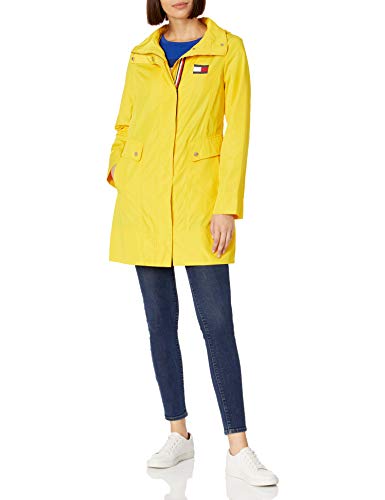 Tommy Hilfiger Damen Packbare Jacke Regenjacke, senffarben, L von Tommy Hilfiger