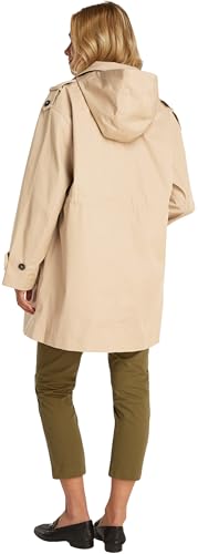 Tommy Hilfiger Damen Parka Cotton Hood Trenchcoat, Beige (Beige), 40 von Tommy Hilfiger