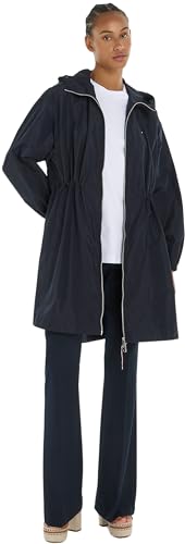 Tommy Hilfiger Damen Parka Transitional Windbreaker leicht, Blau (Desert Sky), L von Tommy Hilfiger