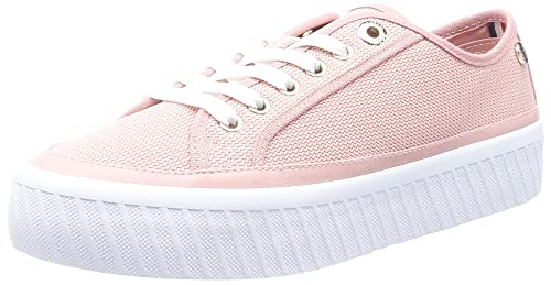 Tommy Hilfiger Damen Vulcanized Sneaker Schuhe, Rosa (Soothing Pink), 36 EU von Tommy Hilfiger