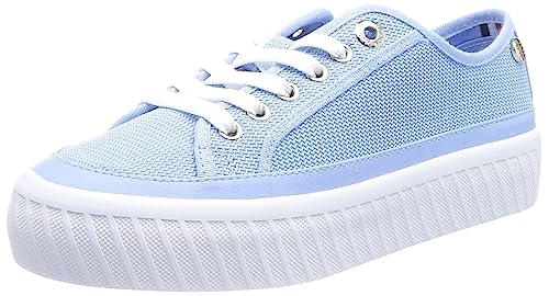 Tommy Hilfiger Damen Vulcanized Sneaker Schuhe, Blau (Vessel Blue), 37 EU von Tommy Hilfiger