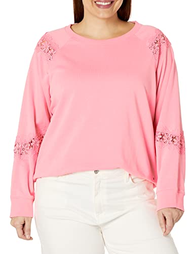 Tommy Hilfiger Damen Plus Everyday Soft Langarm Pullover, English Rose, 2X von Tommy Hilfiger