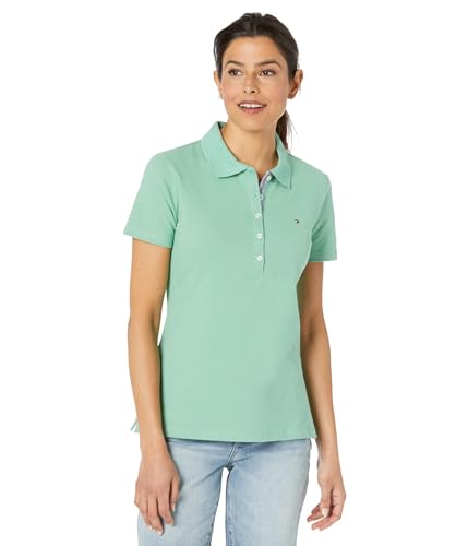 Tommy Hilfiger Klassisches Damen-Poloshirt (Standard- und Übergröße), Light Mint, Groß von Tommy Hilfiger