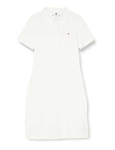 Tommy Hilfiger Damen Polokleid 1985 Slim Pique Slim Fit, Weiß (Ecru), XS von Tommy Hilfiger