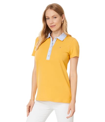 Tommy Hilfiger Damen-Poloshirt, Dunkles Maisgrün, Klein Tommy Hilfiger Damen-Poloshirt, Dunkles Maisgrün, Klein von Tommy Hilfiger