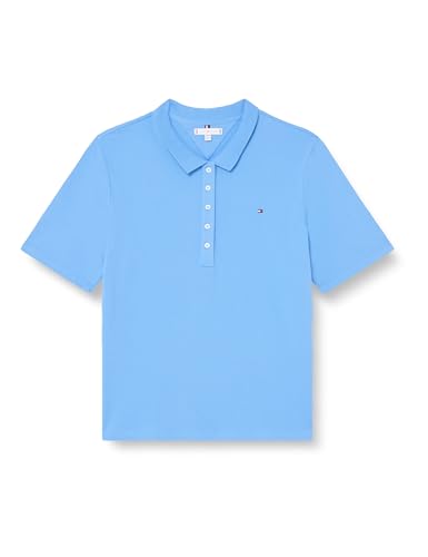 Tommy Hilfiger CRV 1985 REG PIQUE POLO SS Kurzarm Poloshirts Damen, Blau (Blue Spell), 48 von Tommy Hilfiger