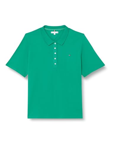 Tommy Hilfiger CRV 1985 REG PIQUE POLO SS Kurzarm Poloshirts Damen, Grün (Olympic Green), 48 von Tommy Hilfiger