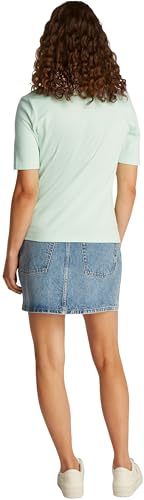 Tommy Hilfiger Damen Poloshirt Kurzarm Regular Fit, Grün (Opal Green), XXL von Tommy Hilfiger