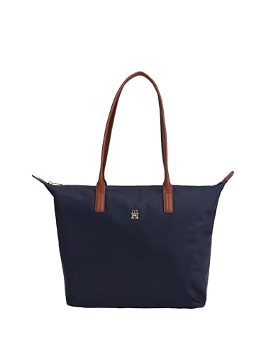 Tommy Hilfiger Damen Popette Large Tote Bag with Zipper Tragetasche, Space Blue Tommy Hilfiger Damen Popette Large Tote Bag with Zipper Tragetasche, Space Blue von Tommy Hilfiger